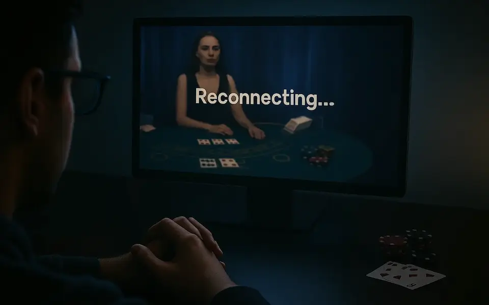 What to do if you lose connection during a live dealer game